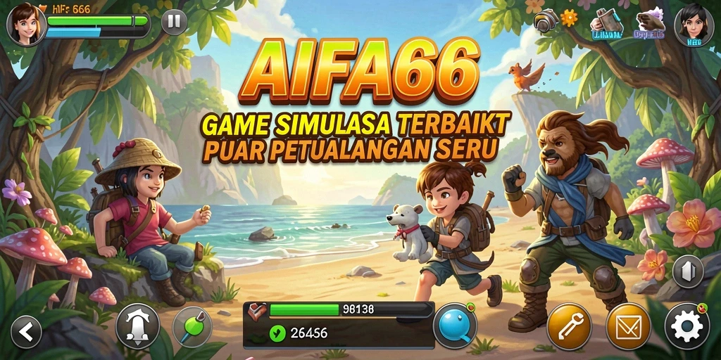 Screenshot utama AIFA66 menampilkan gameplay simulasi yang mendalam dan interaktif.