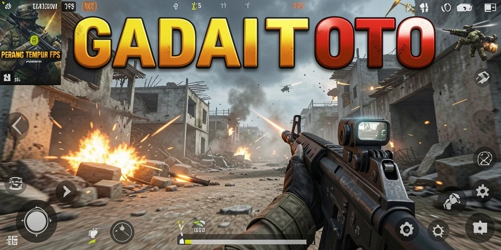 Tangkapan layar GADAITOTO menampilkan aksi tembak-menembak yang dinamis dalam pertempuran FPS.