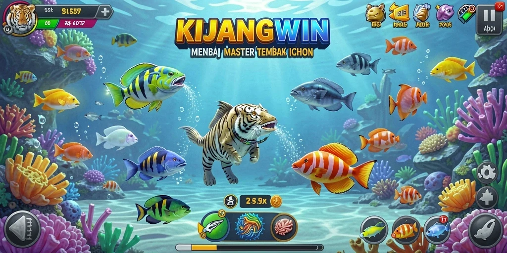 Gambar menunjukkan momen seru menangkap ikan dalam KIJANGWIN.