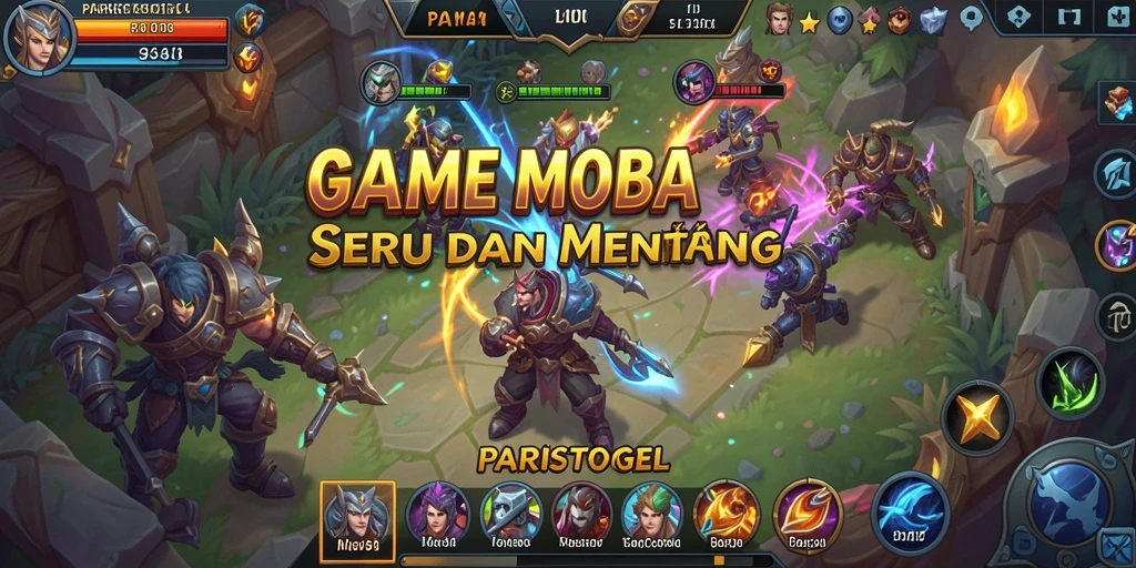 Tampilan gameplay epik dalam PARISTOGEL yang penuh aksi.